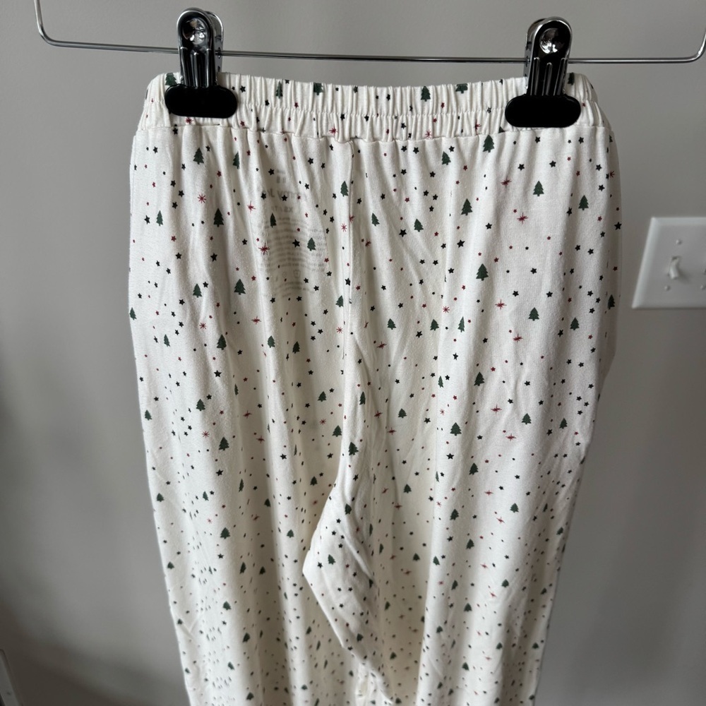 Tommy John Christmas Tree and Starry White Pajama Pull-On Pants - Super Soft - Picture 5 of 8